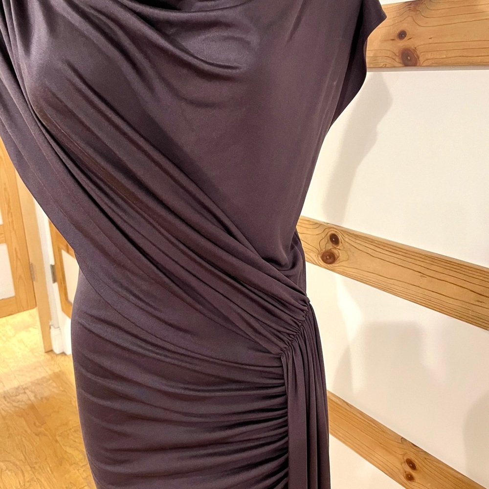 Foley Side Ruched Silk Dress - Picture 2 of 9